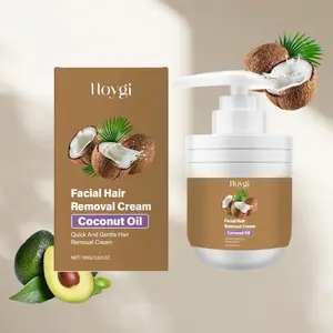 Gentle Coconut Facial Hair Removal Cream 100g, Hair Removal Product, Suitable for Men & Women, Non-Irritating Formula for Face, Lip, Beard Care