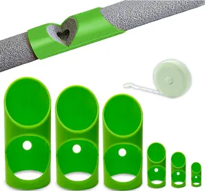 6PCS Pipe Insulation Cutting Guide， Molded Foam Pipe Cutter Tool with 15MM-53MM Insulation Cutting Fixture for Home/Industrial/Commercial Plumbing + Bonus 59" Tape Measure (Green)