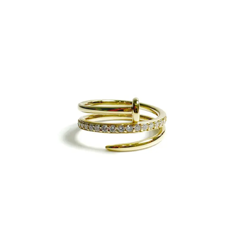 925 sterling silver nail ring