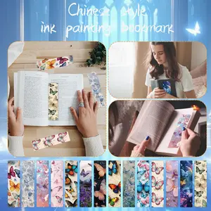 24 Butterfly-themed Colorful Bookmarks, Non-repeating, Minimalist, Artistic, Creative Paper Bookmarks, Small Cards, Book Decoration Cards, Reading Annotation Cards