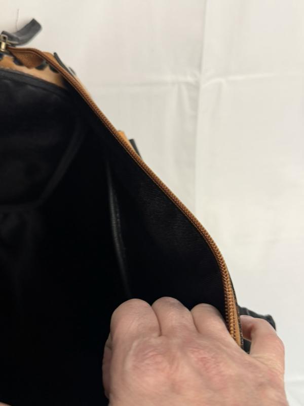 Tooled and cowhide mini