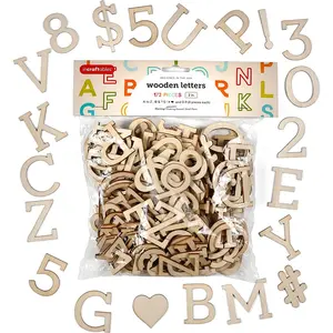 Incraftables Wooden Letters for Crafts (2 inch Big). A-Z Alphabet Unfinished Wood Letter with 0-9 Numbers & Symbols (172 pcs). Best Large & Small Craft Natural ABC Words Pieces for DIY Wall Decor