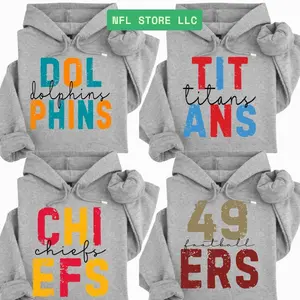 Vintage All Team Football Sport Grey Pullover Hoodie, Hometown Football Game Day Sweater, Vintage Football Graphic, Gift For Fans OV