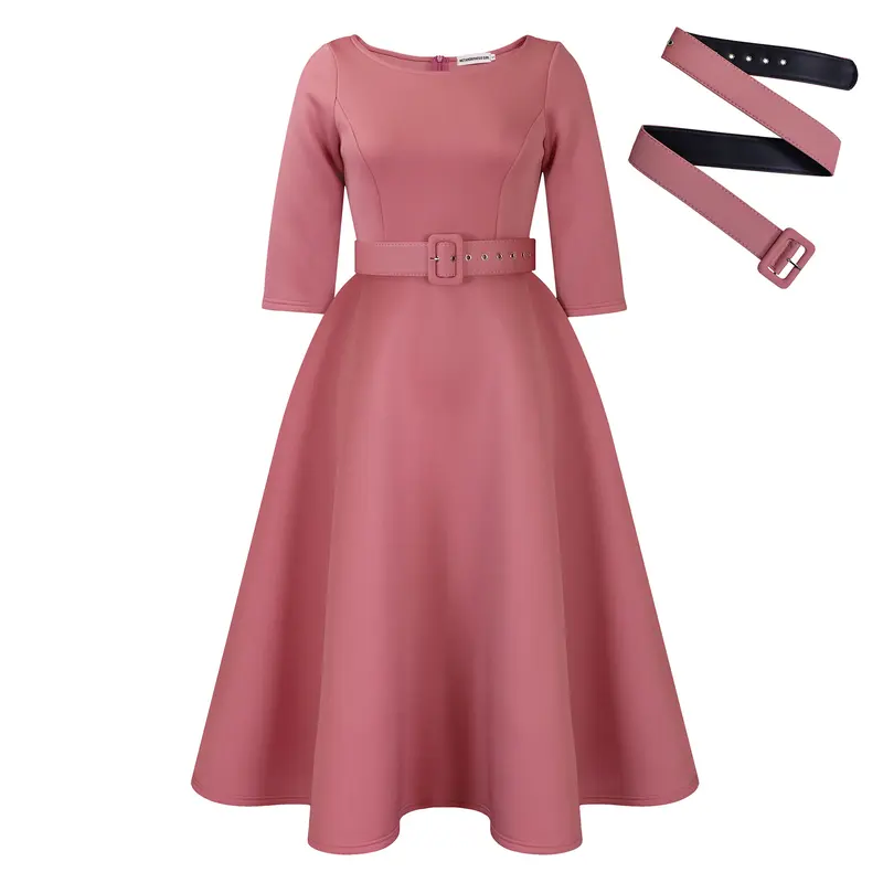 church dresses for women pink long - TikTok Shop