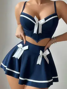 Innocent Style Lingerie, Cute JK Uniform, Sexy Mini Skirt Seduction Set, Pure Desire Pleated Skirt sexy lingeries and underwear, Womenswear