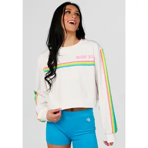 Aviator Crewneck Crop Sweatshirt - Deep South Glow Tour