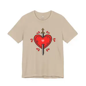 Sword Through Heart Graphic T-shirt