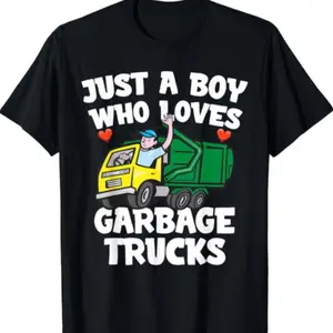 Just A Boy Who Loves Garbage Trucks Men's Top T-Shirt