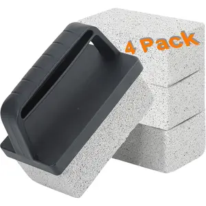 Griddle Cleaning Kit for Blackstone - Flat Top Grill Cleaner Grill Cleaning Kit with Grill Brick, Griddle Scraper & Grill Brush, Griddle Accessories Kit to Remove Stain (BCK02)