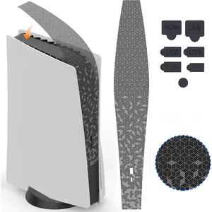 Dust Cover Net for PS5 Console, PS5 Heatsink Barrier Pets Hair Anti-dust Cover  for  5 Optical Drive Version/Digital Version  Console Accessories. (Grey Lattice)