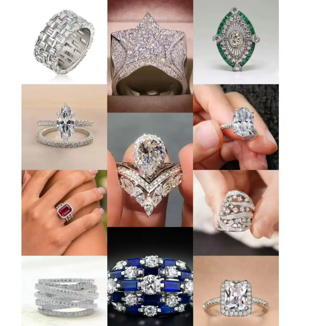 【Live Stream】Zicon Luxury with Design Ring for Women Girls for Gift Daily Style Ring * 1 pcs