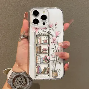 Soft Girl Magnetic Case for iPhone11/12/13/14/15/16/17/promax, Magnolia Bookshelf Lightweight, Drop-Proof, MagSafe Compatible | Perfect for Teen Girls