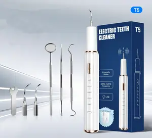 Electric Plaque & Stain Cleaner for Teeth  5 Modes 4 Heads Oral Care Kit  USB-C Rechargeable  UV Light  LED  IPX6 Waterproof  90 Day Battery for Travel