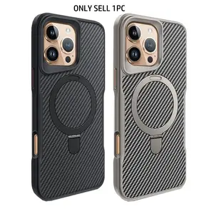 Magnetic Invisible Ring Holder Phone Case, Phone Protector, Casing, 1 Count Shockproof Phone Protective Cover, Phone Accessory Compatible with iPhone 16 15 14 13 12 Pro Max