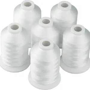6 Rolls Polyester Embroidery Thread, 1000m (1100 Yards), Compatible with Brother, Babylock, Janome, Pfaff, Singer, Bernina Sewing Machines