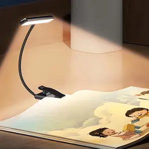 Smart LED Reading Lamp Rechargeable Book Light – Adjustable Brightness & Timer, 24 LED Clip On Light with 3 Color Temperatures, Eye Caring Bedside Reading Light for Books in Bed, Gift for Book Lovers