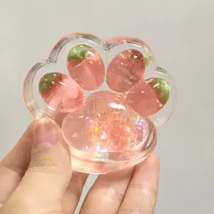 Fruit Cat Paw Squeeze Toy, Kneading Soft Fruit Pinch Fidget Toy, Handmade Cat Paw, Slow Rebound Decompression Toy, Children Gifts, Squishy Fidgets