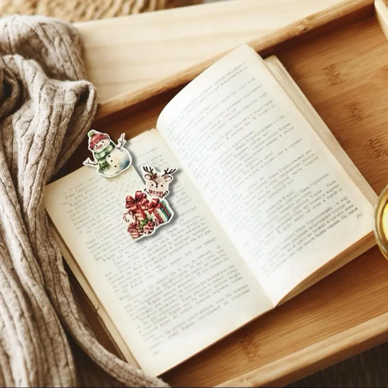 3D Christmas Snowman Bookmark Festive Holiday Design Perfect for Book Lovers and Collectors