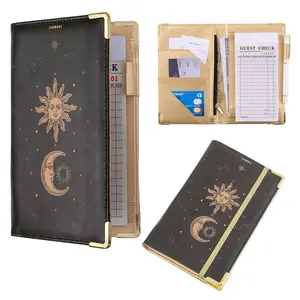 Server Waitress Book with Money Zipper Pocket Serving Organizer Notepad Fits Apron