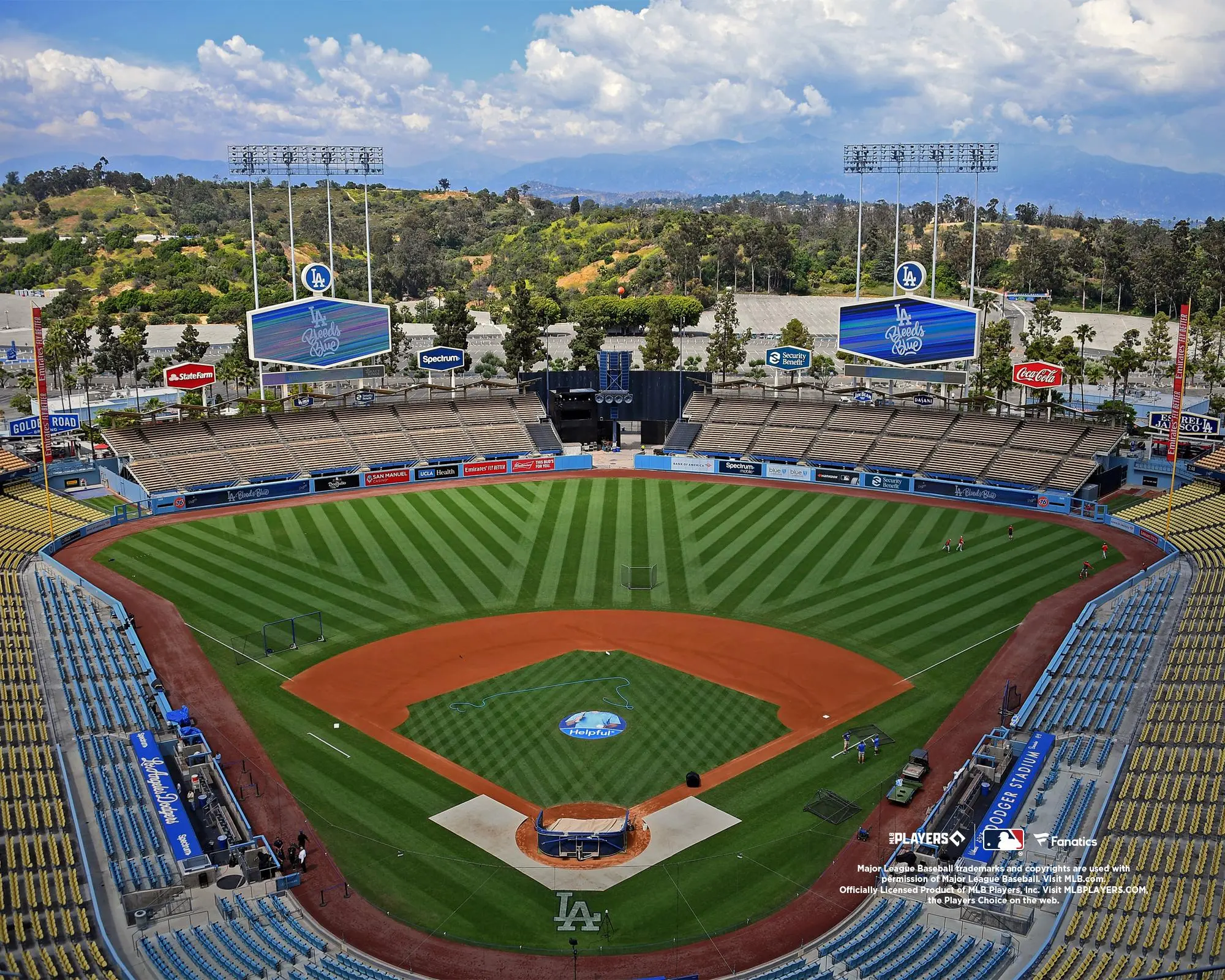 Dodger Stadium Los Angeles Unsigned Day Time General View Photograph - MLB Memorabilia