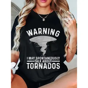 100% Cotton Funny Tornado Designs For Men Women Meteorology Storm Lovers T-Shirt
