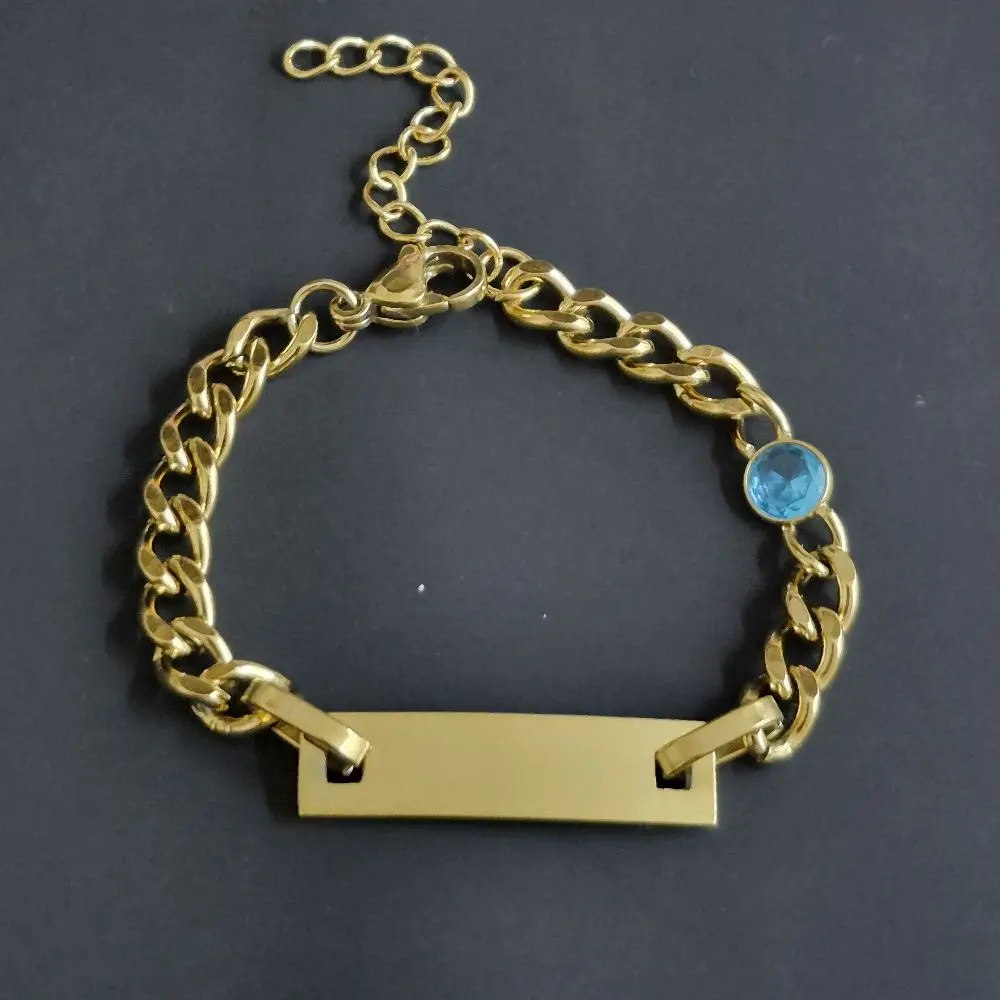 Blue Cuban Zirconia 6"