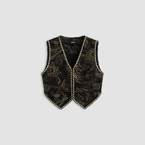 Cider [size 2-26] Tribal Suede V-Neck Vest