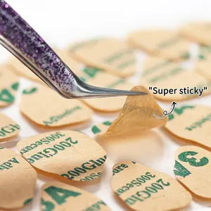 3 Sheets/72pcs Extra Sticky Jelly Nail Art Stickers With No Trace And Water-Proof Double-Sided Adhesive Strips For Nails, Breathable And Ultra-Thin DIY