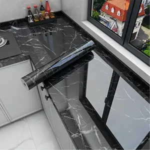 Marble Self-Adhesive Wallpaper, PVC Waterproof Wall Sticker, Decorative Film for Kitchen, Marble Backsplash Wallpaper, Easy Installation, Durable Home Decoration