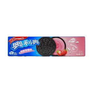 OREO Fruit Filled Strawberry Flavor Sandwich Cookie, 97g, Fruit Filled Sandwich