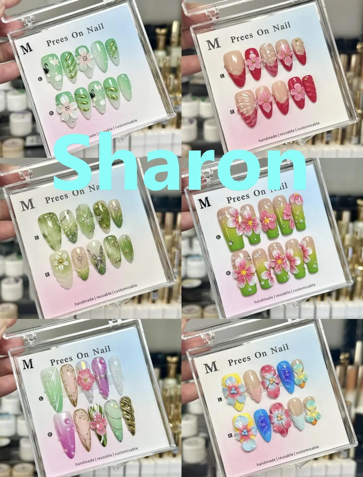 1394-Sharon--HJ-Many Different Styles Of Nails