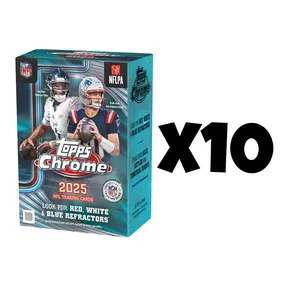 (10) 2025 Topps Chrome Football Blaster Box  - Break 2