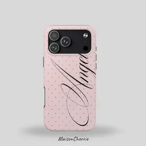Angel phone case with polka dots for For Iphone 17 pro max, SamSung and more Phone Cases Phone Cover Hard Case Tough 2-piece Phone Case