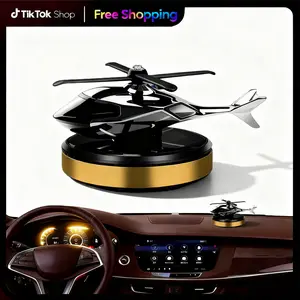 Helicopter Car Air Fresheners with Solar Rotating, Car Diffuser for Essential Oils, Relieve Stress and Purifie Odors, Car Interior Dashboard Decoration, Car Interior Decor, Universal Car Interior Decoration Accessories