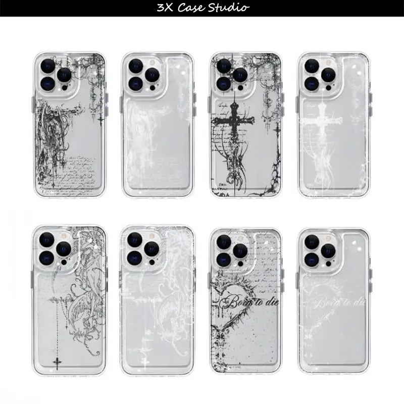 Suitable Ins Style Creative Fashion New Mobile Transparent Phone Case For iPhone 17 16 15 14 13 12 Pro Max Plus Anti Fall Birthday And Holiday Gifts Case Cover Smartphone Protection
