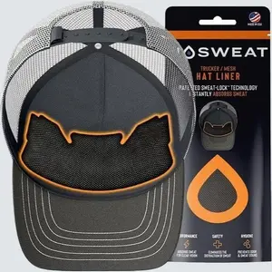 NoSweat Trucker Hat Sweat Liner & Mesh Hat Sweat Guard Bands | Patented (6-Pack) - Perfect stocking stuffer/gift