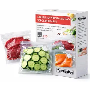 Reusable Small Vacuum Seal Bags (8.3 * 8.7inch) 30pcs for Compact Vacuum Sealer