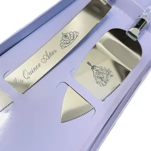 Quinceañera Cake Server Set, cutting set, Quinnce Años