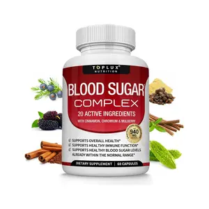 Blood Sugar Complex Supplement - Supports Healthy Blood Sugar Levels Already Within Normal Range All Natural with Cinnamon, Bitter Melon, Chromium, Mulberry, Alpha Lipoic Acid, Non-GMO, 60 Capsules