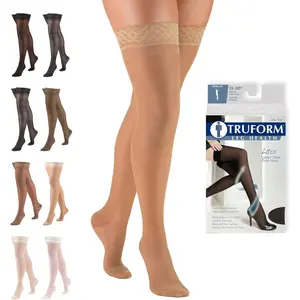 Women's Fashion Casual 15-20 mmHg Truform Sheer 20 Denier Stockings, Thigh High Leg Support, Multi-Size Beige Medium Compression Hosiery for Sports & Outdoor Activities,summervibes