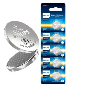 Philips CR2032 Battery 3V Lithium Coin Cell, 10-Year Shelf Life High Capacity Button Battery, Compatible with Car Key Fob Remote, Computer Motherboard CMOS, Watch, Scale, Game Cartridge, AirTag