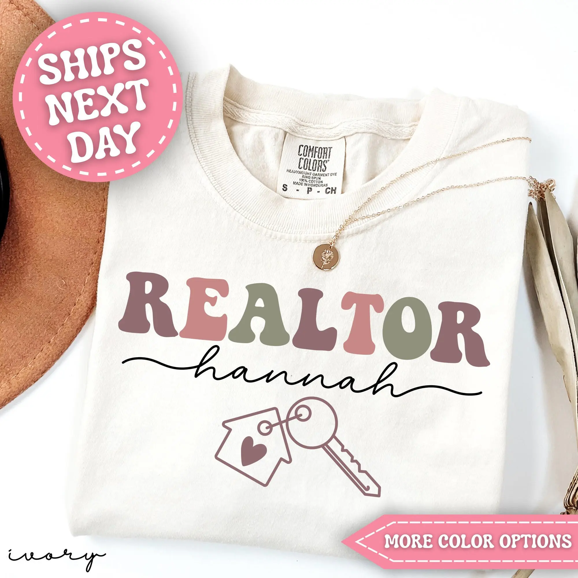Comfort Colors Personalized Realtor Shirt Custom Realtor Gift for Realtor Tshirt Real Estate Agent Shirt for Realtor T-shirt Realtor Tee