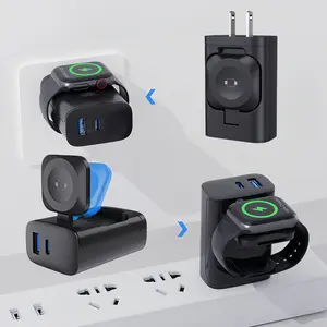 Wireless Watch Charger for Apple Watch, Portable Magnetic Fast Charging, Compact ABS Material, for iWatch Series Ultra/9/8/7/6, Compatible with iPhone 16/16 Pro/iPhone 15 Series,GalaxyS/ Flip/ Fold