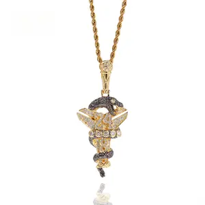 New Hip Hop Black Mamba Viper cross pendant necklace trendy male basketball fans are always replenished with accessories