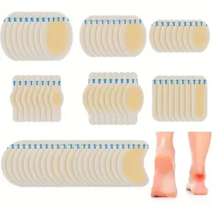 40 Pcs Waterproof Adhesive Bandage, 7 Sizes, Foot Gel Blister Patch, Used for The Prevention and Recovery of Blisters on Feet, Toes and Heels