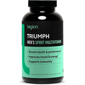 Legion Triumph Men’s Multivitamin – Daily Sport Vitamin with 21 Essential Vitamins & Minerals for Health & Performance – 30 Servings