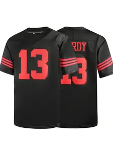 Men's American Football Jersey, Breathable Short Sleeve Pullover, Sporty Fitted Design, Suitable for All Seasons