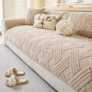 Solid Color Anti-Slip Sofa Cover, Soft & Comfortable Sofa Cushion or Pillow Cover, Versatile Living Room Protector for Home Decor, Dustproof Sofa Slipcover, Sofa Couch Covers
