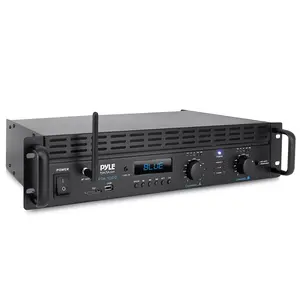2000W Bluetooth Power Amplifier, Bridgeable, LCD Display, Rack-Mountable