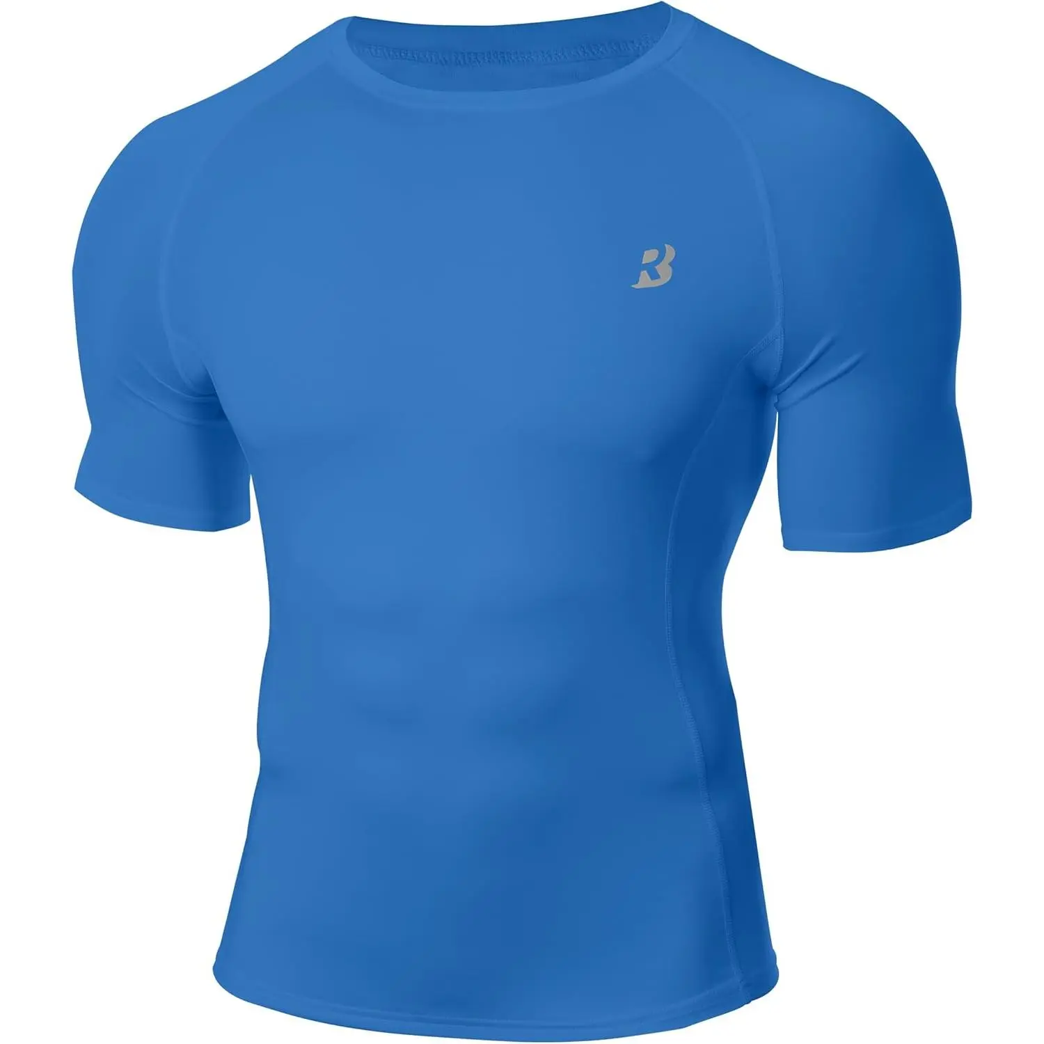 Men's Fitted Short-Sleeve Compression Shirt - Cool Dry Athletic Base Layer Undershirt for Gym, Running (S, M, Large), Small, Male, Aid Recovery, Improve Endurance, Breathable, Firm Muscle Support, Moisture-Wicking